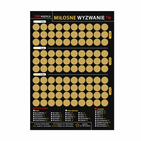 100 x KAMASUTRA ZDRAPKA - pozycje miłość DLA NIEJ DLA NIEGO Walentynki